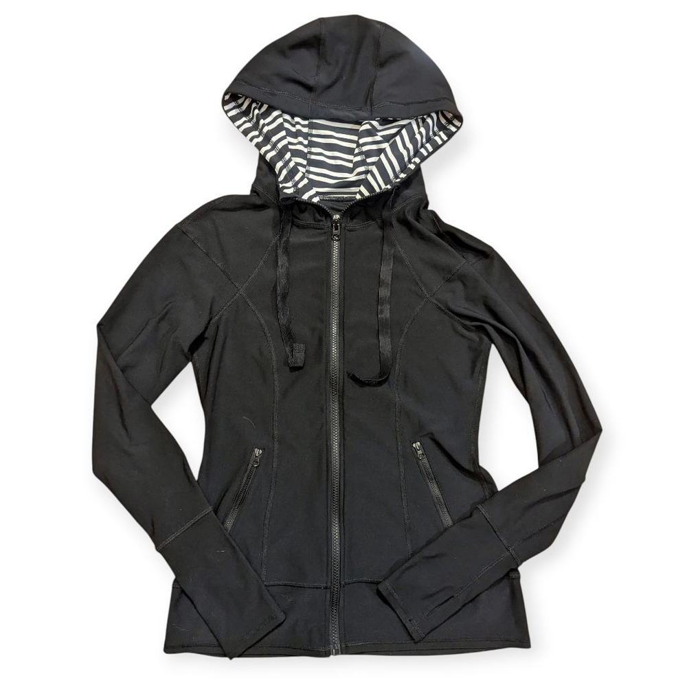90 Degree By Reflex Black White Athletic Hoodie Small